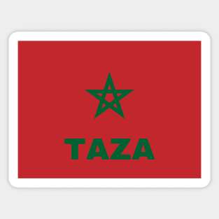 Taza City in Moroccan Flag Sticker